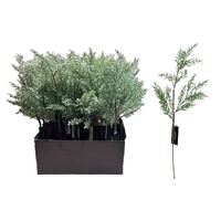 Green Branch with White Berries 62cm