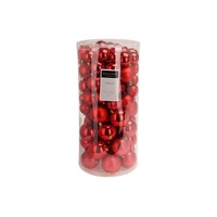 Bauble Pack Red 100Pcs