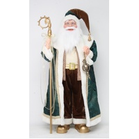 Santa with Beautiful Green Coat