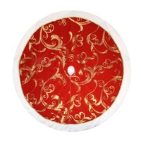 Tree Skirt Swirl Red 120cm