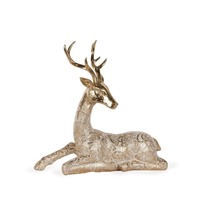 Gold Lace Reindeer Sitting..