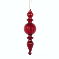 Burgundy Finial Round Glass..