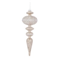 Frosted Disc Finial Glass..