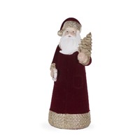 Burgundy Velvet Santa 18cm..