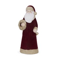 Burgundy Velvet Santa 25cm..