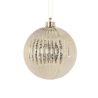 Ribbed Gold Mercury Bauble 12cm..