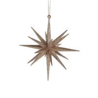 Champagne Glitter Orbit 15cm Hanging..