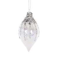 Silver Jewel Drop Bauble Hanging..