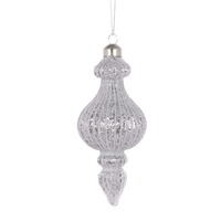 Silver Ribbed Finial..