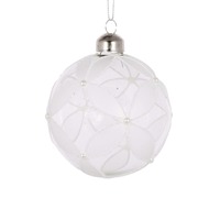 White Pearl Flower Bauble..