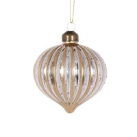Silver &amp; Gold Metallic Onion Bauble..