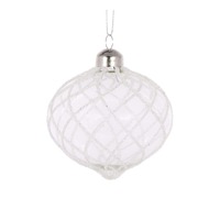 White Quilted Onion Bauble..