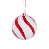 High Shine Peppermint Round Bauble..