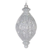 Silver Intricate Drop Bauble..