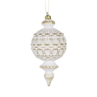White &amp; Gold Aztec Finial..