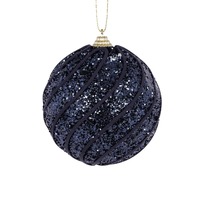 Midnight Blue Swirl Bauble..
