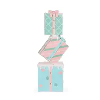 88cm Pastel Piped Present Stack