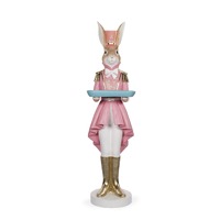 124cm Regal Rabbit Nutcracker with Tray