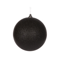 20cm Black Glitter Bauble