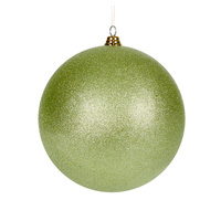 20cm Mint Glitter Bauble