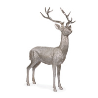 Silver Etched Reindeer