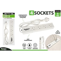 4 Way Power Board White