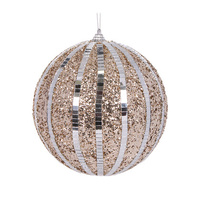 Small Champagne Mirrored Bauble