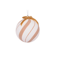 White Gingerbread Swirl Bauble