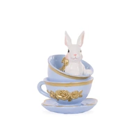 Blue Rabbit Tea Cup Stack