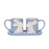 Blue Bunny Mug Set