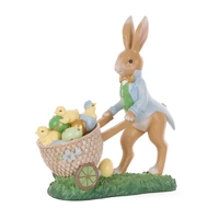 Mr Rabbit Pushing Cart