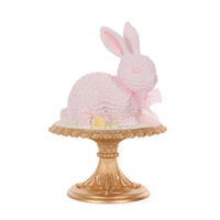 White Bunny on Pedestal