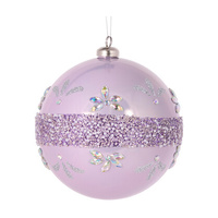 Pearl Lilac Embellished Bauble