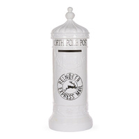 Silver And White Santa Mailbox