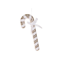 33cm Champagne &amp; White Candy Cane