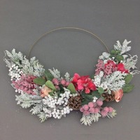Frosted Pink Half Wreath