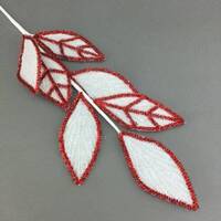 White Red Leaf Spray