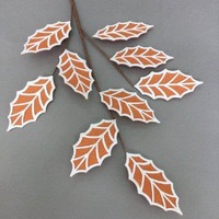 Gingerbread Leaf Pick