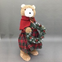 60cm Red Tartan Bear