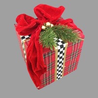 15cm Red Tartan Gift Box