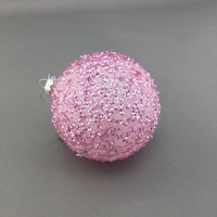 Mauve Crystal Ball 10cm