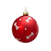 Red Bauble with Dog Bones