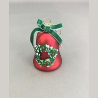 Holly Wreath Bell Hanging Orn