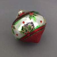 Red Mirrored Holly Drop