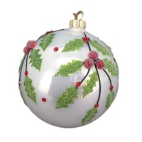 White Holly Branch Bauble