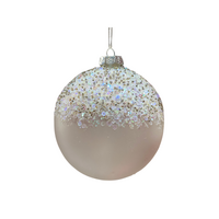 White Glitter Bauble