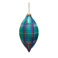 Green Blue Tartan Bauble