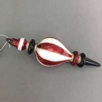 Red White Black Finial Hanging
