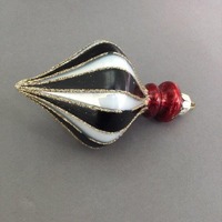 Red White Black Finial Hanging