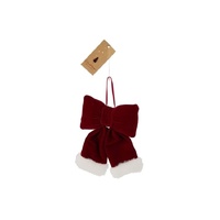 Plush Bow with Santa Hat 14cm